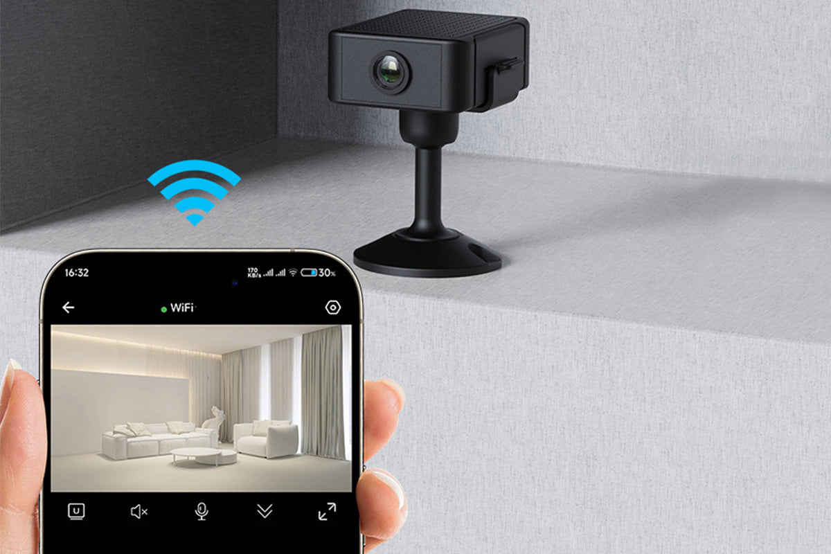 Mini Security Camera with Rotating Lens Motion Detection Auto Night Vision