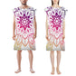 74*110cm Hooded Poncho Bathrobe Mandala Changing Robe Towel Beach Bath Quick Dry