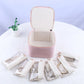 Travel Jewelry Case Small Jewelry Box with 6 Transparent Zipper Pockets