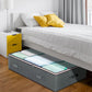 4Pcs Under Bed Storage Bags Clothes Organizer with Clear Top Gray
