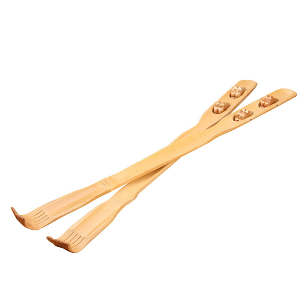 5 Pack Bamboo Back Scratcher - Dual Roller Massage Itch Reliever