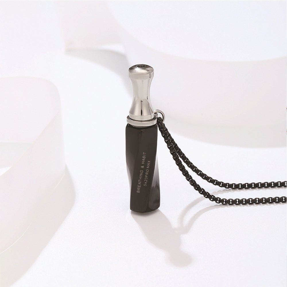 Breathlace Necklace Stainless Steel Breathing Pendant Necklace
