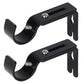 2PCS Curtain Rod Brackets Adjustable Wall Mounts Hang Curtain Rod Holders
