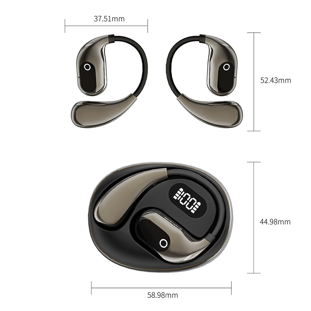 138 Languages Real Time AI Translator Wireless Bluetooth 5.3 Earhook Headphone