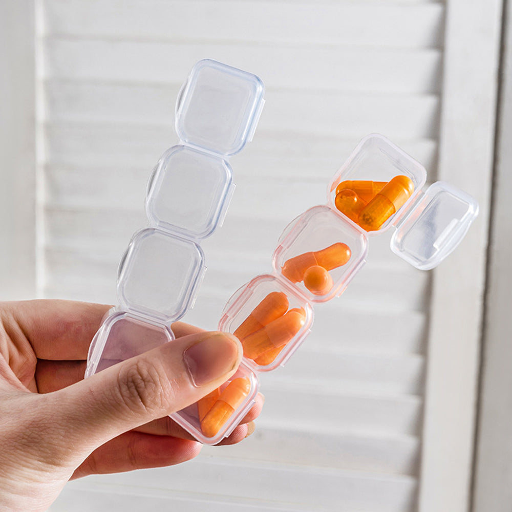 Clear Mini Multi-Functional Portable Jewelry Pill OrganizerBox