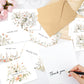 36 Pack Floral Thank You Cards Bulk with Kraft Envelopes Matching Stickers