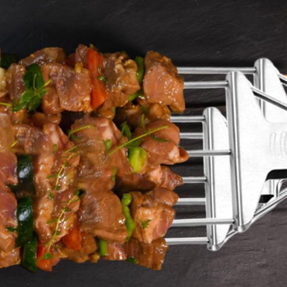 4Pcs 3-Way Stainless Steel Grilling Sticks for BBQ Kebab