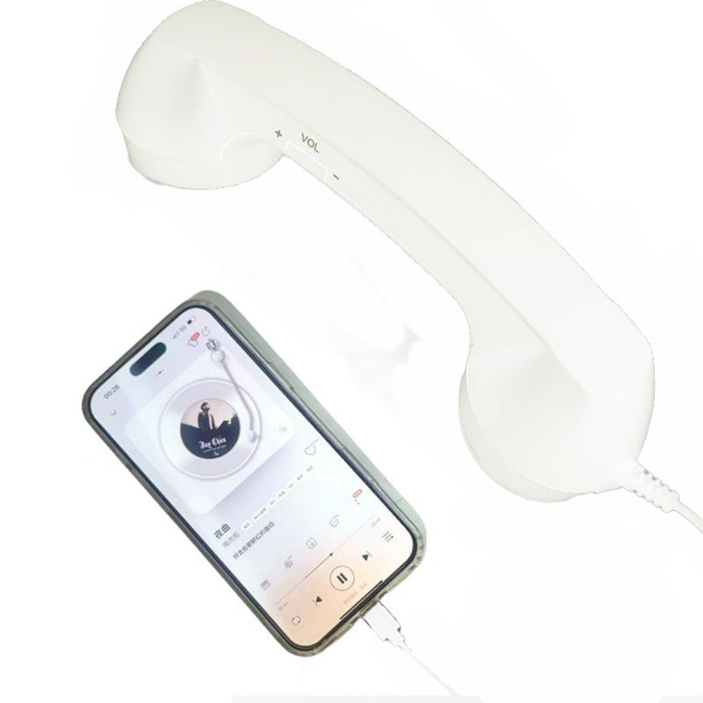 Retro Type C Wired Phone Handset with Microphone for Phones Computers
