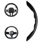 3 Piece Carbon Fiber Steering Wheel Cover Non-Slip Grip Protector