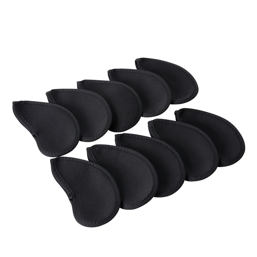 10Pcs Golf Club Iron Head Covers Protector Set for 3-9 A SW PW Clubs