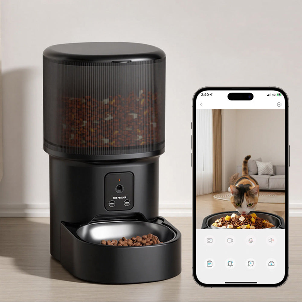 Automatic Pet Feeder Bowls With WIFI Camera Remote Smart Food Dispenser