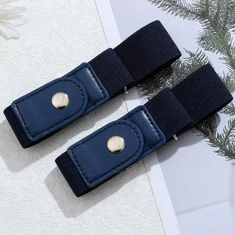 Elastic Belt Side Buckle for Jeans Pants Unisex Adults Adjustable Waistband Stretch