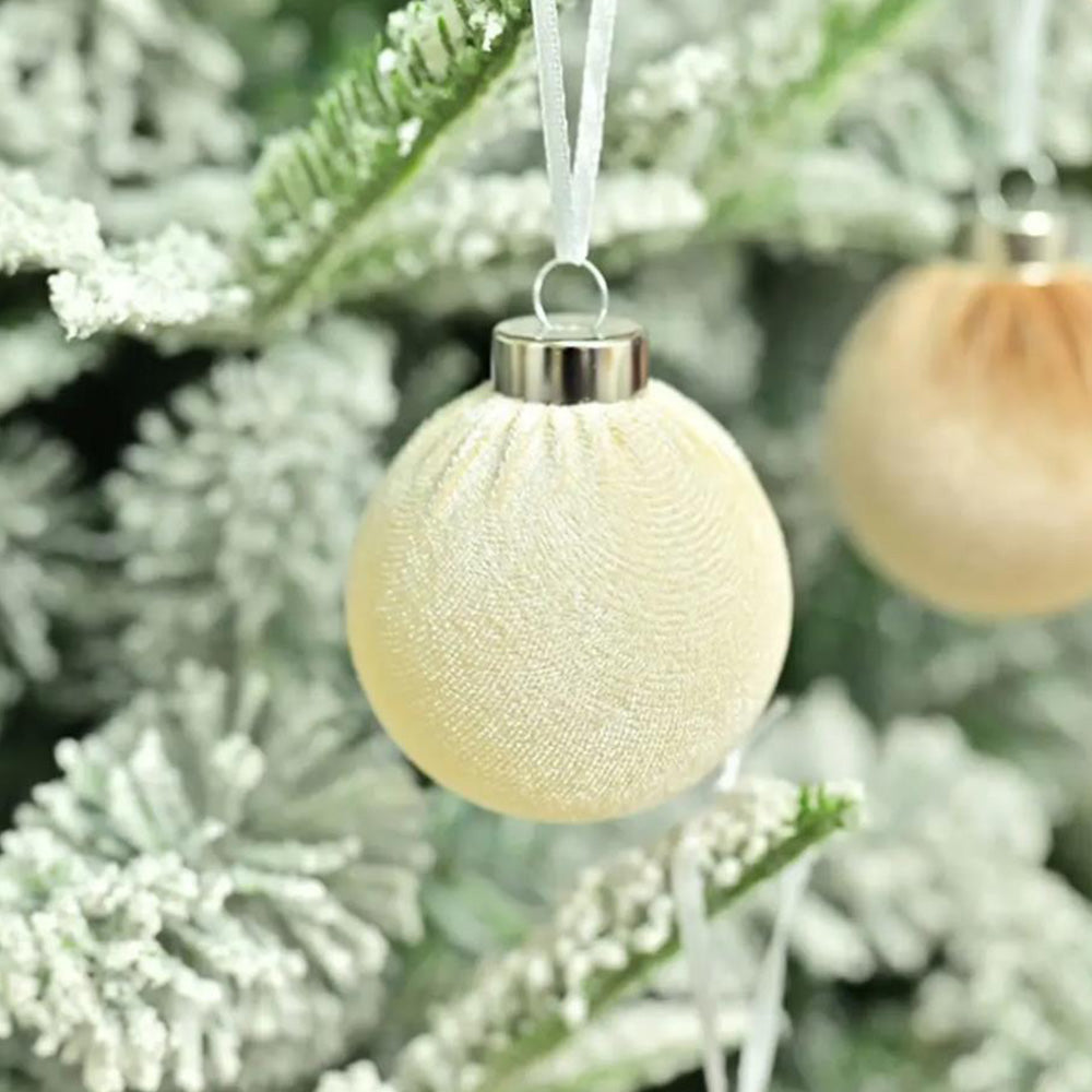 15Pcs Christmas Tree Baubles Xmas Velvet Balls Decor Hanging Home Party Ornament