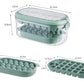2-Tier Ice Cube Tray Mold with Press-Release Lid and Storage Box for Kitchen