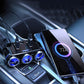 3 Way 12V Car Cigarette Lighter Splitter Dual USB Charger Digital Display