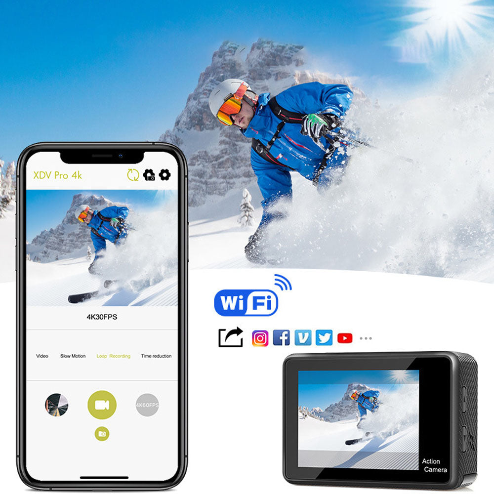 4K Dual Screen WIFI Waterproof Sports Action Camera