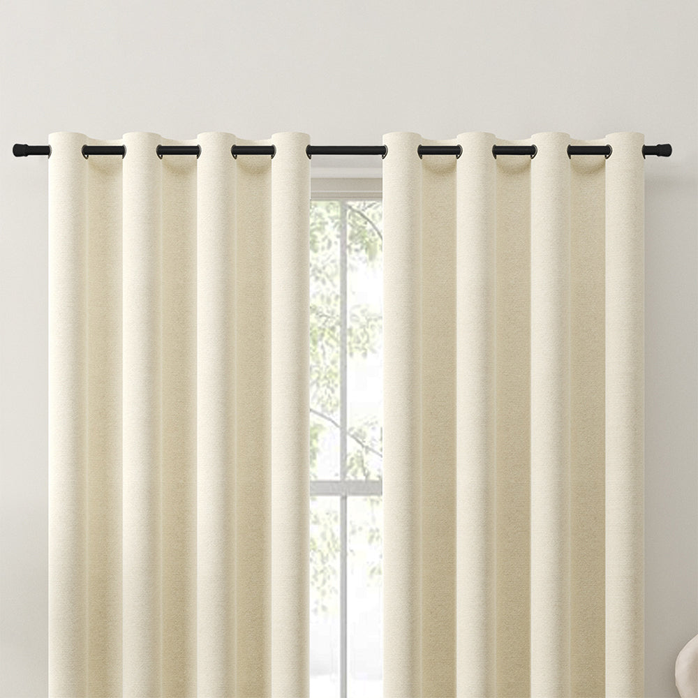 Adjustable Window Curtain Rods Set with Brackets
