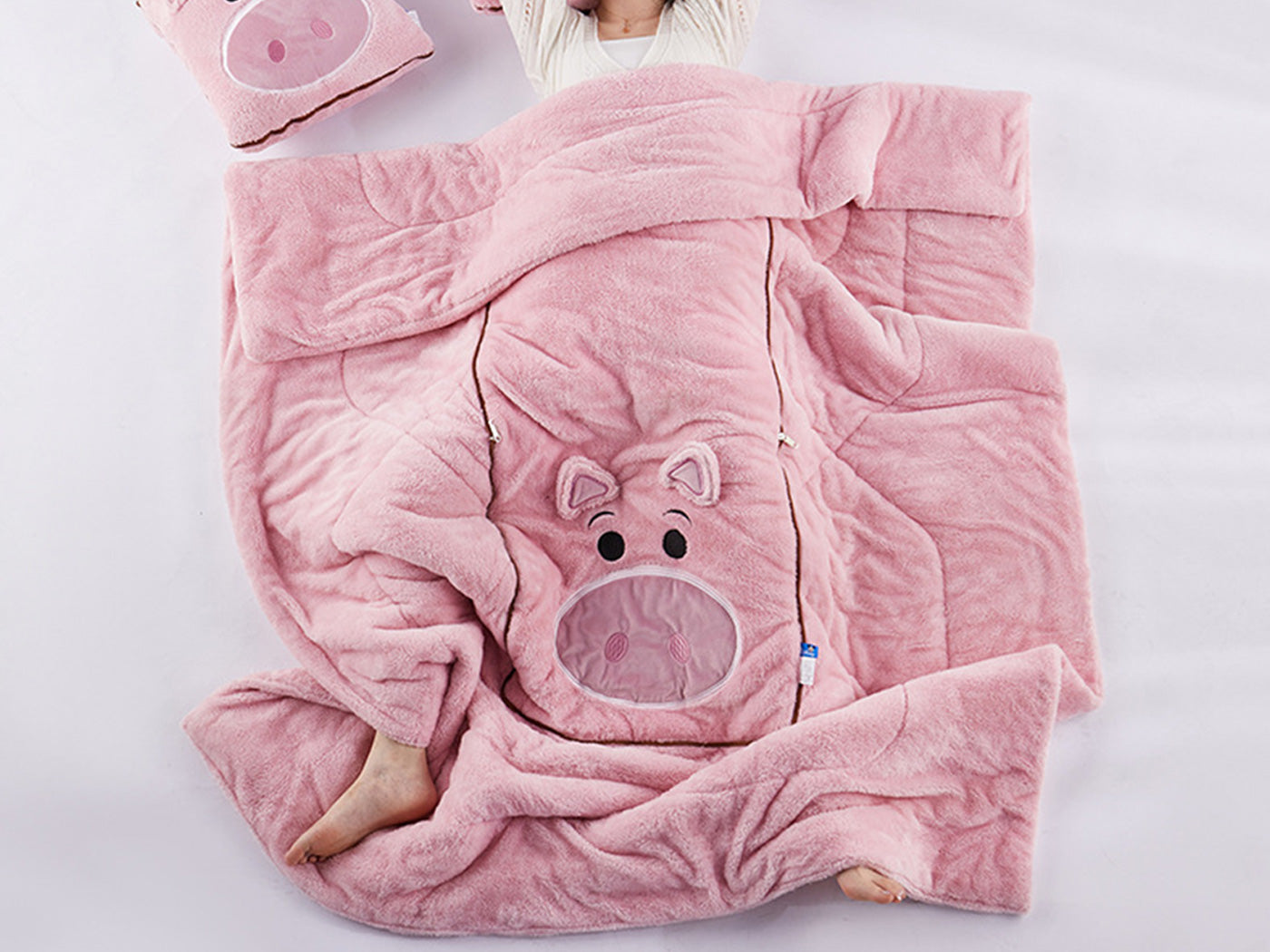 Pillow Blanket Throws Back Support Cushion