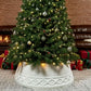 Knitted Christmas Tree Chunky Cable Knit Christmas Tree Skirt for Artificial Trees