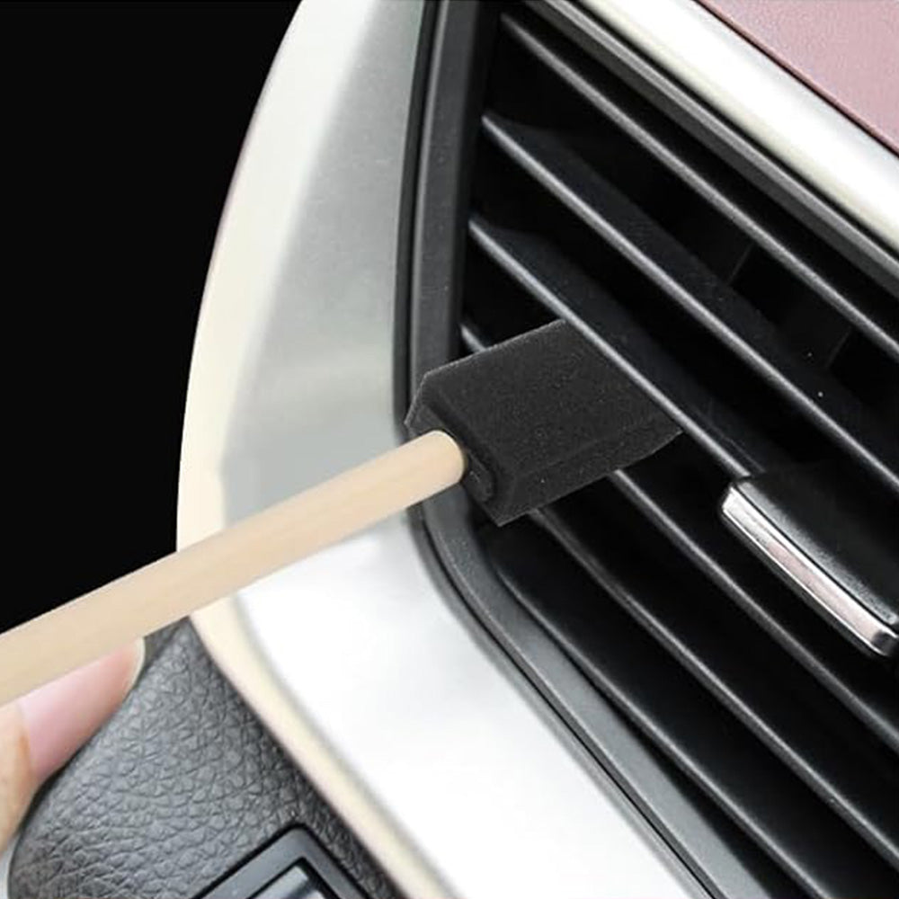 20Pcs 1 Inch Sponge Paint Brush Set Wood Handle Craft Touch Up Stain Brush