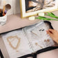 2Pcs Transparent Travel Jewelry Organizer Storage Book Set for Earring Necklace Ring