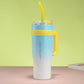 40oz Insulated Stainless Steel Tumbler with Handle and Straw
