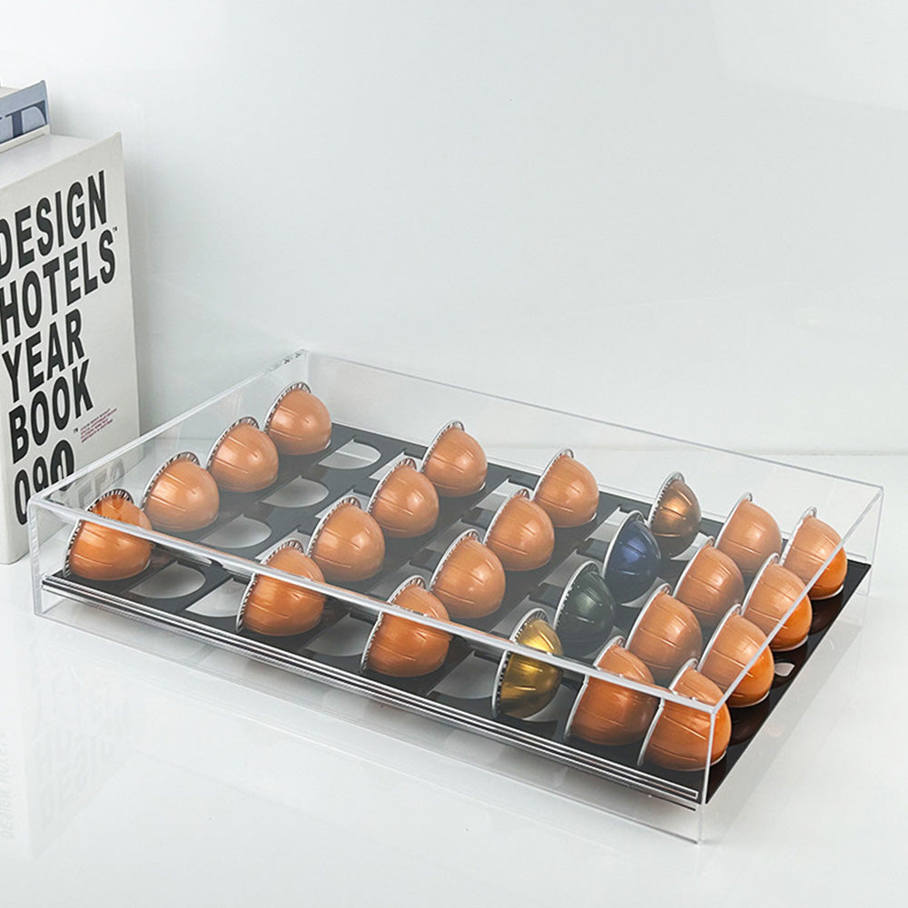 Acrylic Coffee Pod Holder Countertop Coffee Capsule Organizer for Coffee Lovers