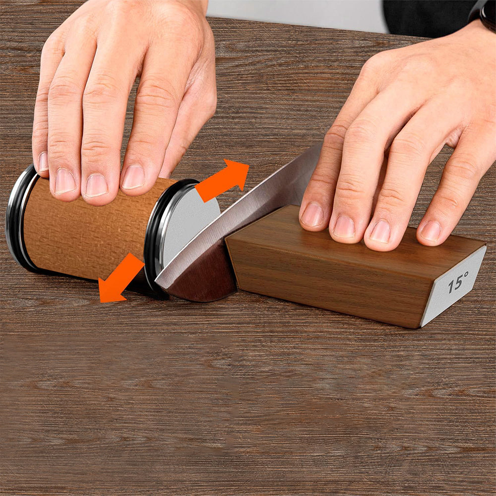 Knife Sharpener Tool Rolling Sharpener Kit with 15 and 20 Degrees