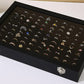 100 Slots Jewelry Ring Display Organizer Box with Glass Lid Earring Storage Tray