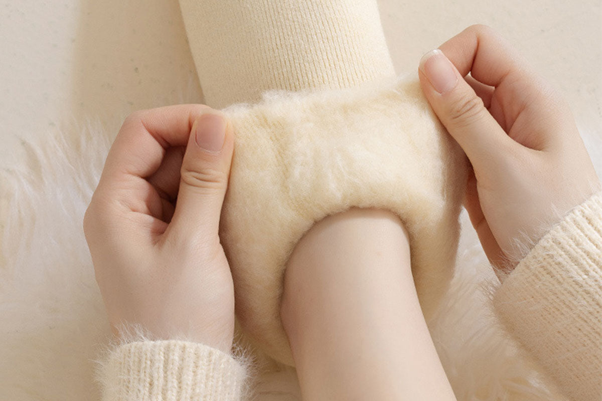 4-Pairs Warm Thermal Socks Women's Winter Fleece Lined Socks Insulated Socks