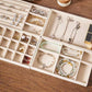 4pcs Stackable Jewelry Organizer Boxes Set for Earrings Rings Necklaces Bracelets