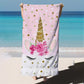Unicorn Print Soft Microfiber Beach Towel