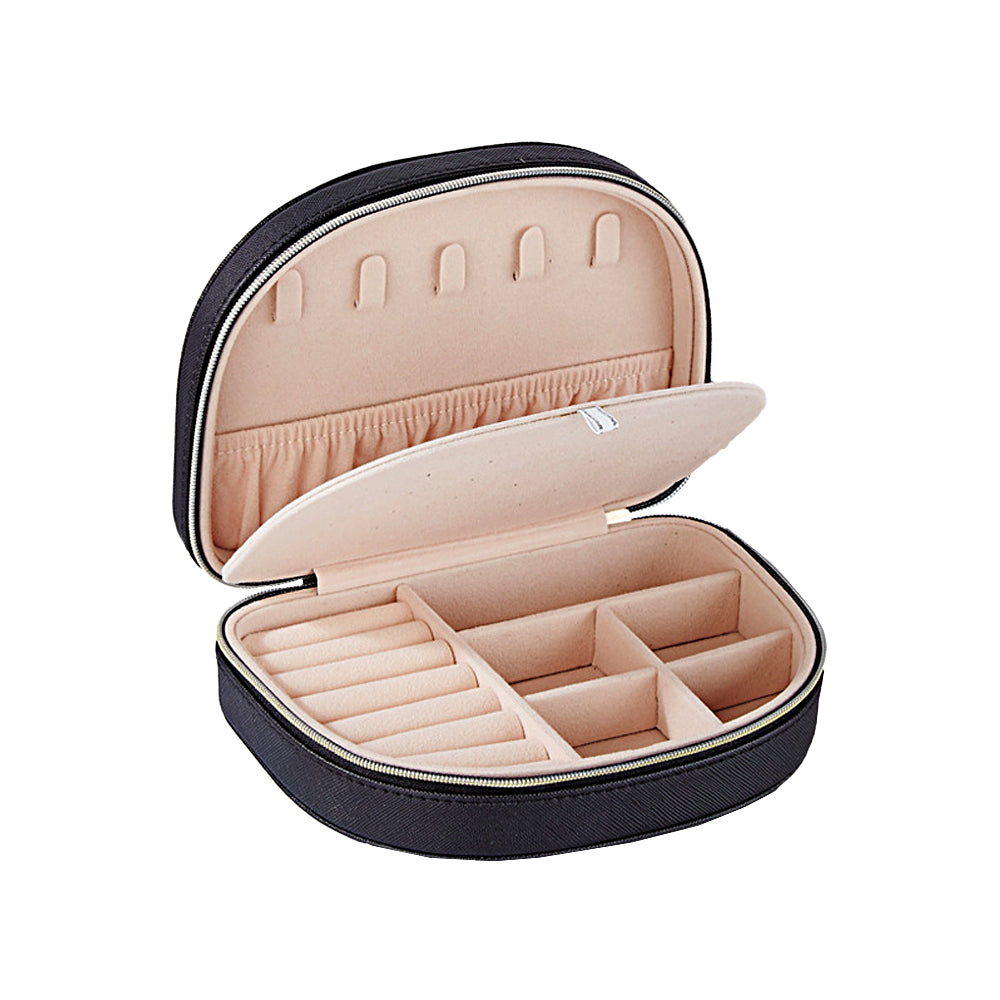 Portable Travel Jewelry Box Double Layer Jewelry Storage Case