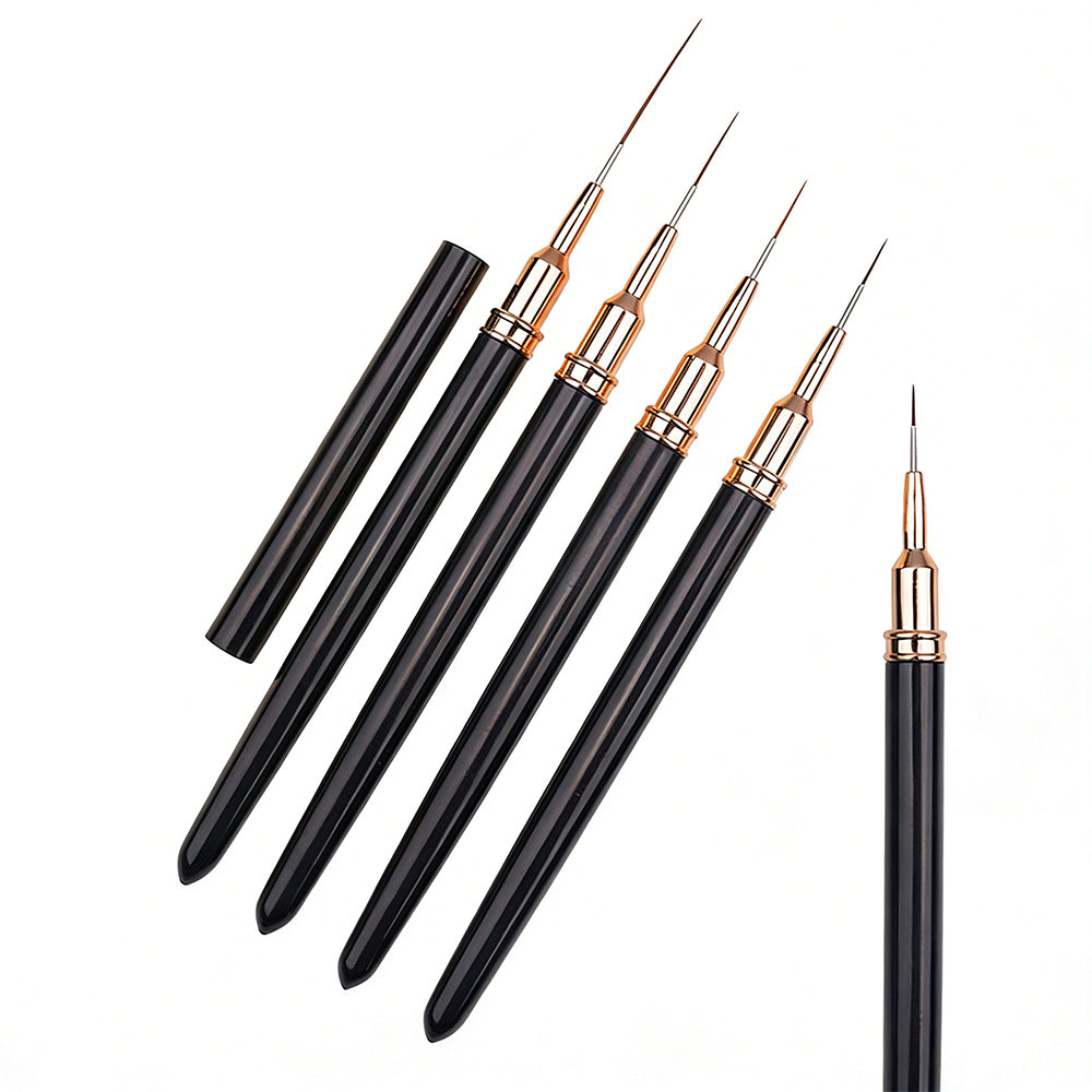 5PCS Nail Art Liner Brushes Set Nail Tools For Long Lines Thin Details Fine Drawing