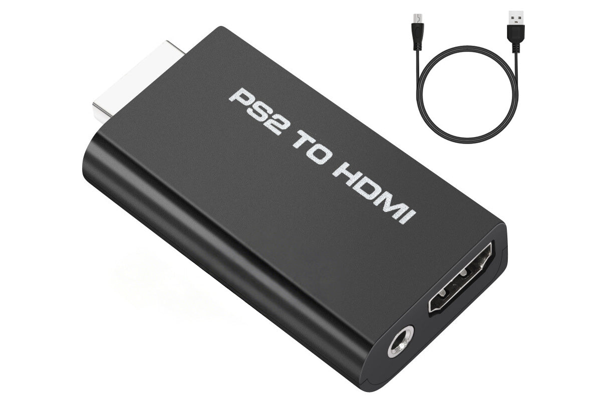 PS2 To HDMI Converter Adapter With USB Power Cable Supports All PS2 Display Modes