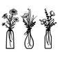 3Pcs Metal Floral Wall Decor Set Rustic Flower Wall Art for Living Room Bedroom