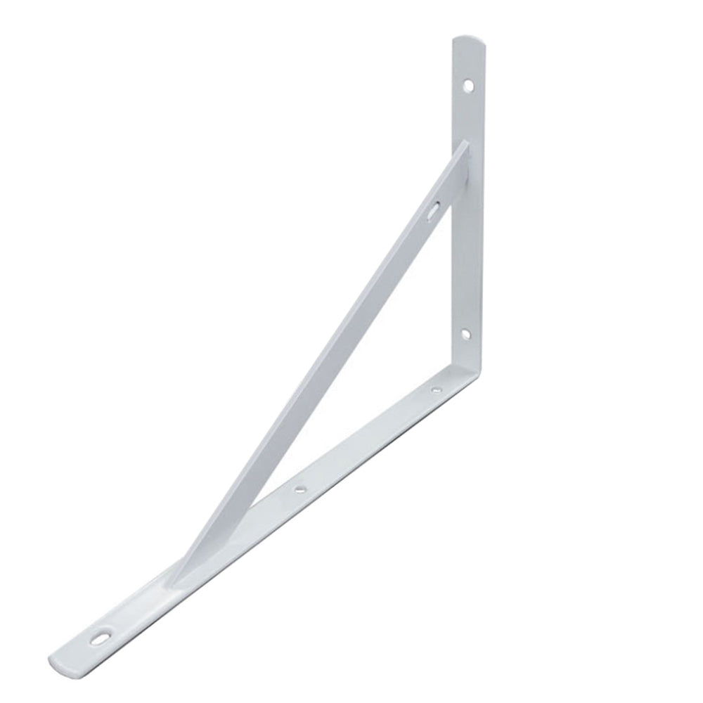 2Pcs Mild Steel Shelf Bracket Reinforced Heavy Duty Floating Shelves-White