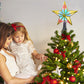 Led Pentagram Christmas Tree Top Light
