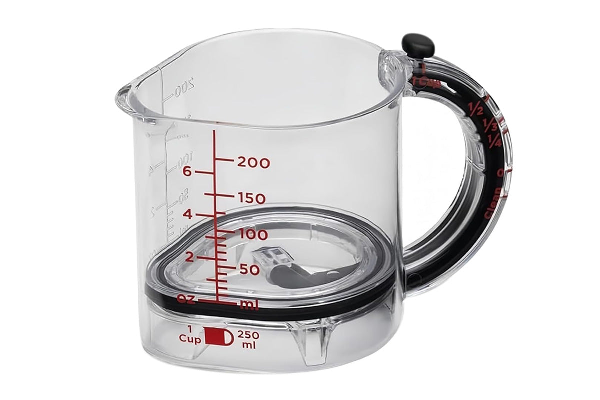 4-in-1 Adjustable Measuring Cup for Baking Cooking with Scraper Base