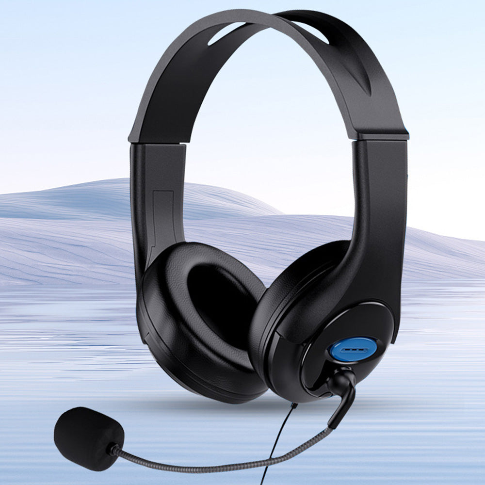 Over Ear Stereo Headset with Microphone Wired Gaming Headphones for Students Players