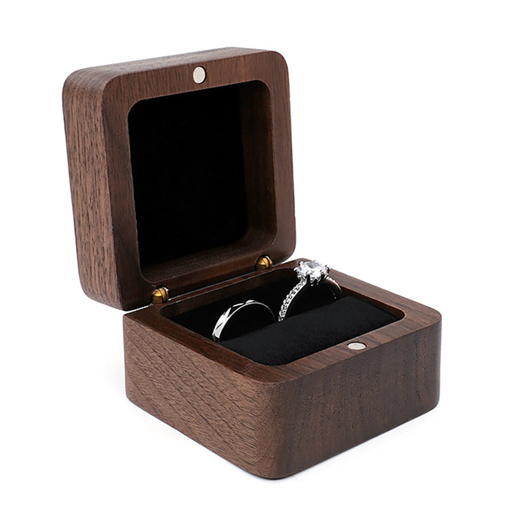 Single Hole Ring Storage Wooden Box for Jewelry Display