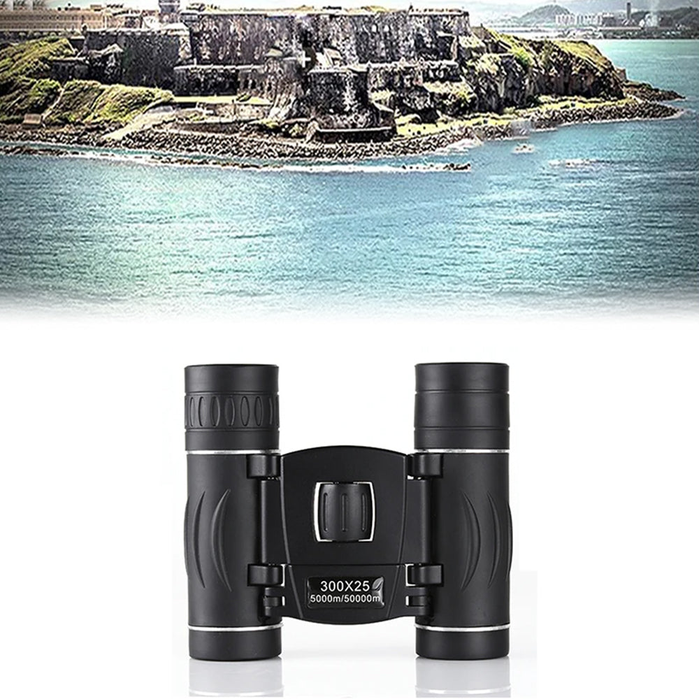 2Pcs 300x25 Folding High Powered Binoculars with Phone Holder