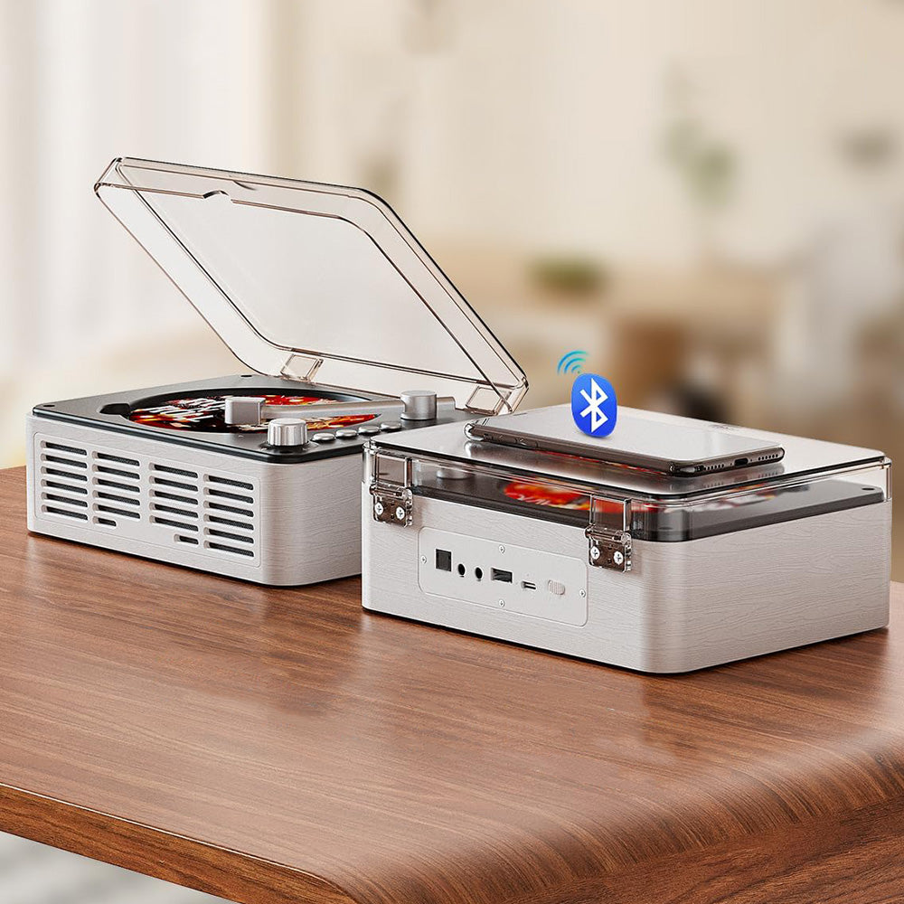 Retro CD Player Multifunctional Music Player with Bluetooth FM Radio for Home Use