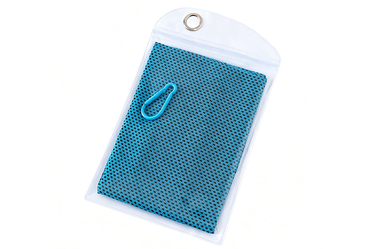 4pcs 100x30cm Reusable Cooling Towels with Storage Bag Carabiner