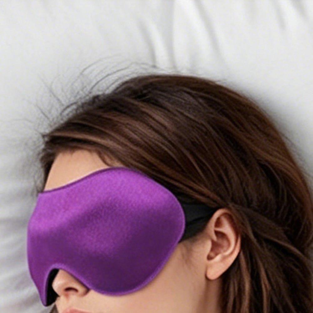 3D Full Blackout Sleep Mask Cooling Memory Foam Eye Mask Adjustable Headband