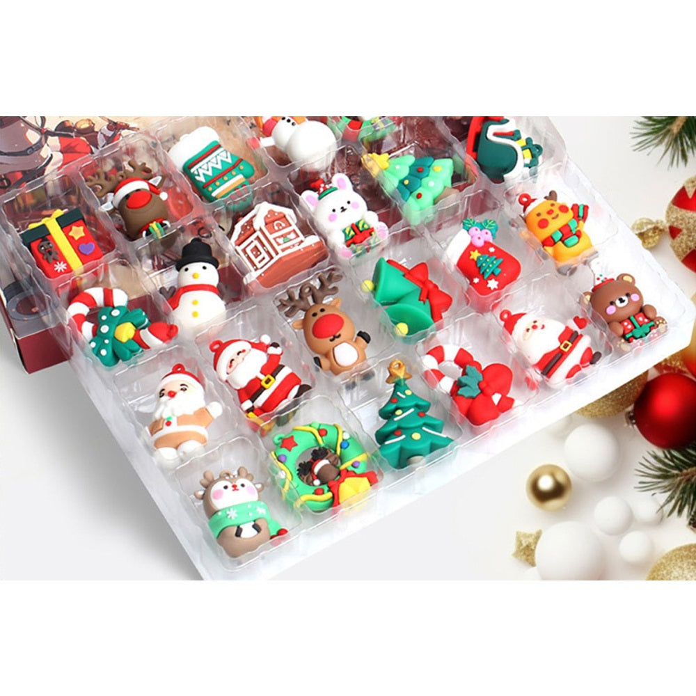 24 Day Christmas Advent Calendar Pendant Blind Box Countdown Set