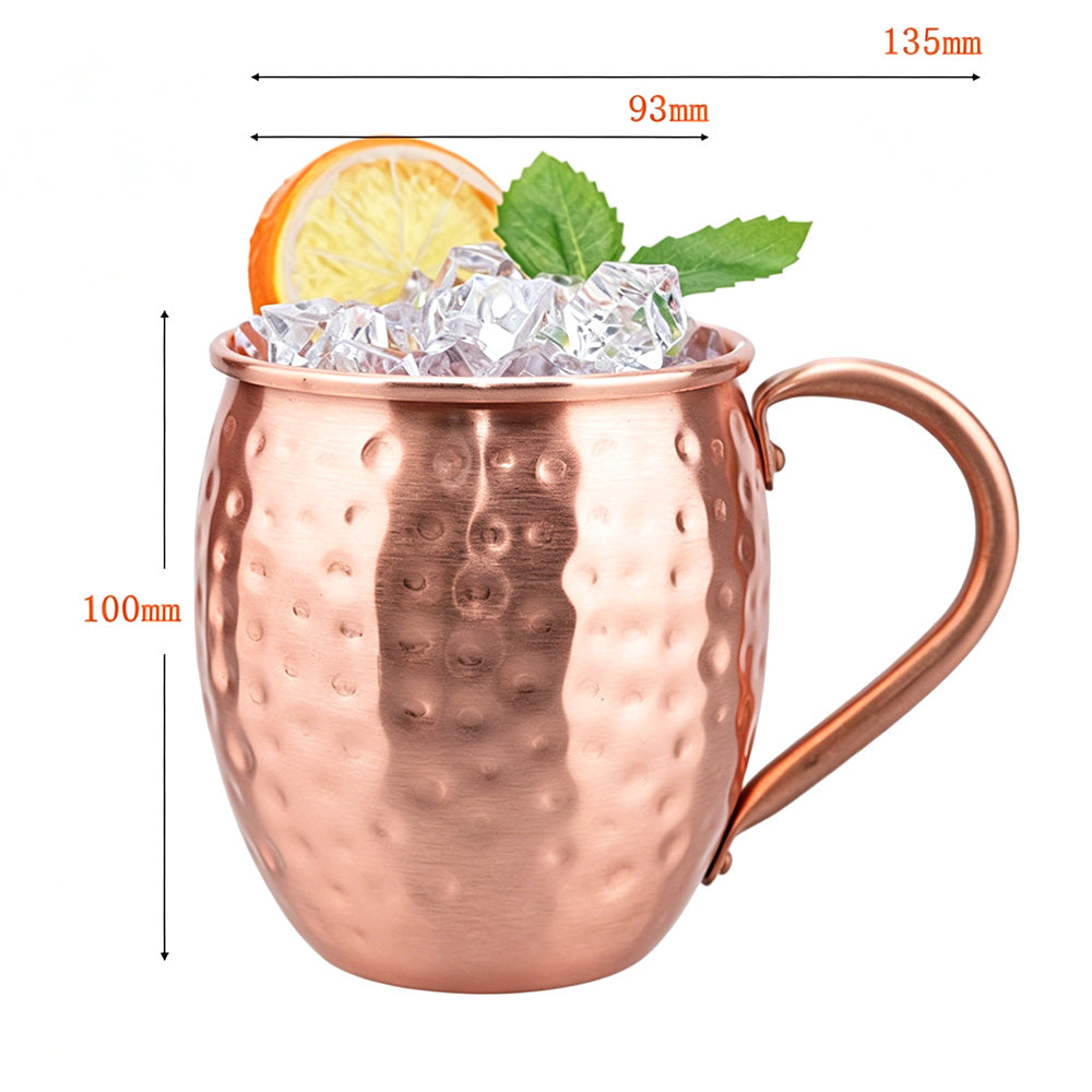 Copper Moscow Mule Mug 530ml Hammered Cocktail Beer Mug Bar Drinkware