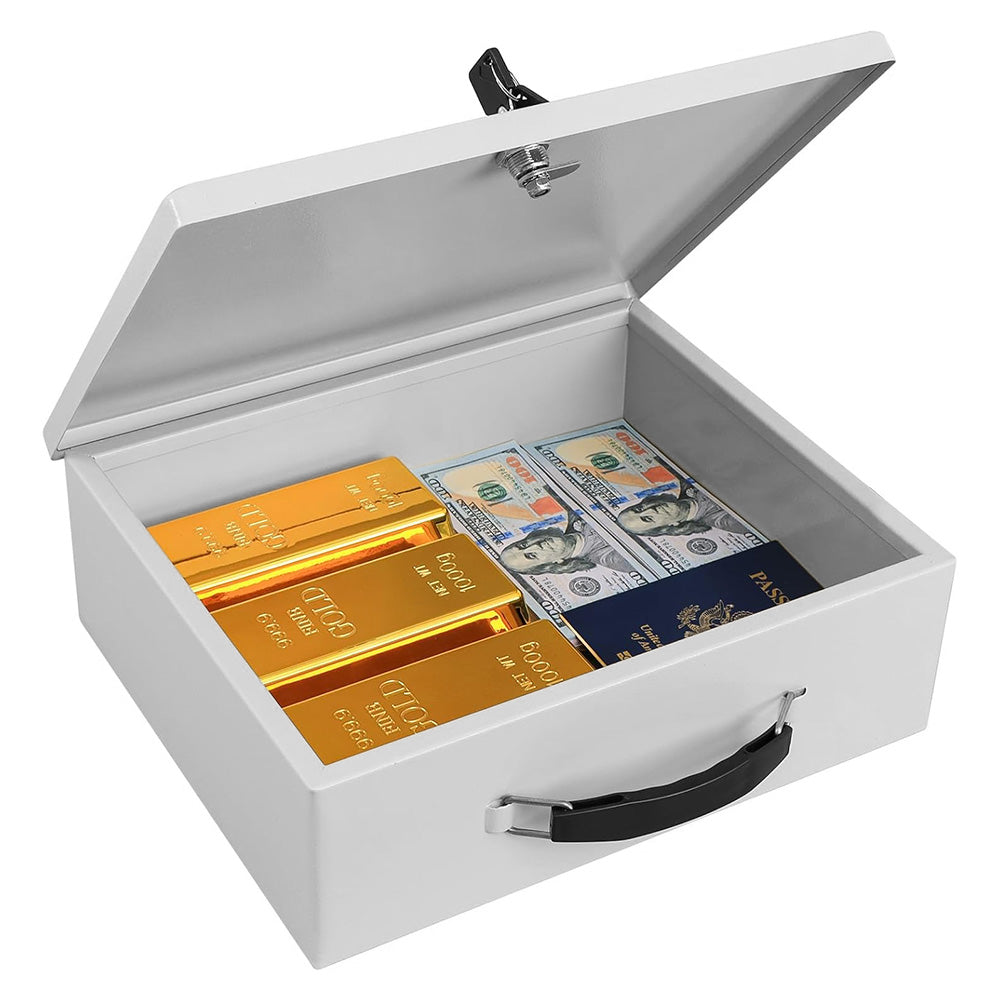 Key Lock Document Box with Two Keys and a Pad for Personal Items