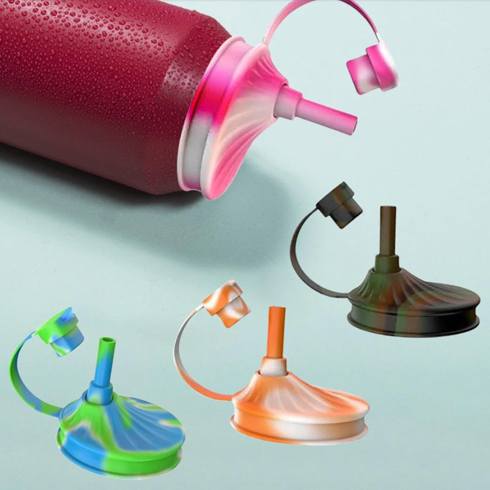 4Pcs Soda Can Lids with Straw Silicone Soda Can Covers for soda Coke Beer