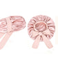 Polyester Satin Hair Bonnet with Tie Band for Sleeping-Red